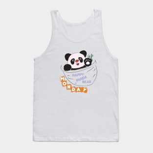 Happy Panda Bear - Wear it on Monday Tank Top